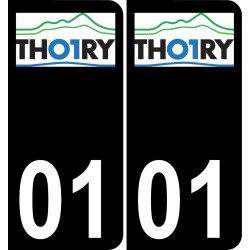 01 Thoiry logotipo de la etiqueta engomada de la placa de registro de la ciudad