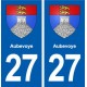 27 Aubevoye wappen aufkleber typenschild aufkleber stadt