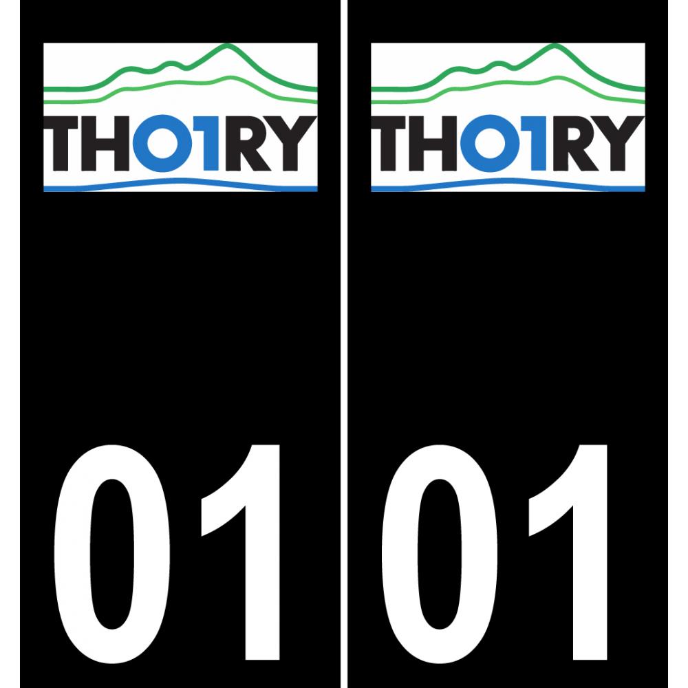 01 Thoiry logo autocollant plaque immatriculation auto ville sticker
