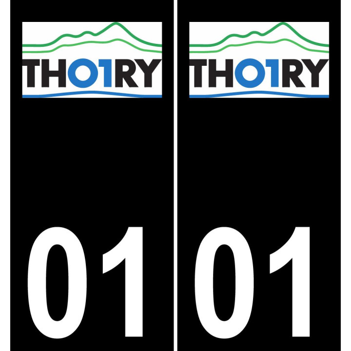 01 Thoiry logotipo de la etiqueta engomada de la placa de registro de la ciudad