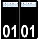 01 Trévoux logo sticker plate registration city