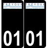 01 Trévoux-logo aufkleber plakette ez stadt