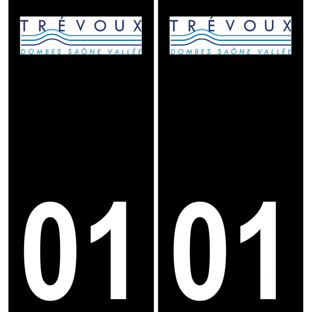 01 Trévoux logo autocollant plaque immatriculation auto ville sticker