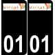 01 Viriat logotipo de la etiqueta engomada de la placa de registro de la ciudad