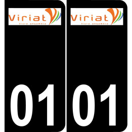 01 Viriat logo autocollant plaque immatriculation auto ville sticker