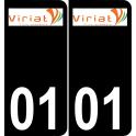 01 Viriat logo sticker plate registration city