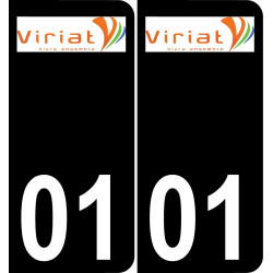 01 Viriat logotipo de la etiqueta engomada de la placa de registro de la ciudad