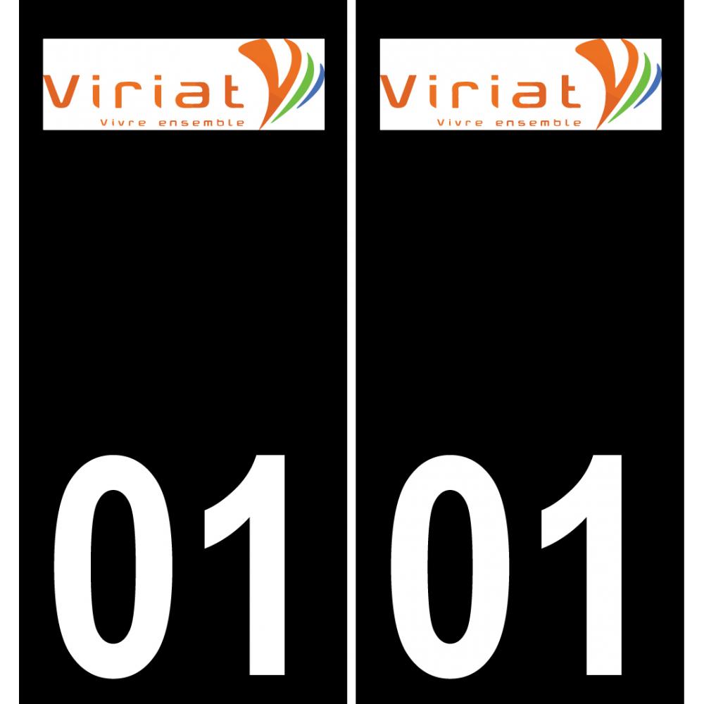 01 Viriat logo autocollant plaque immatriculation auto ville sticker