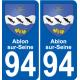 94 Ablon-sur-Seine sticker plate registration city