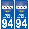 94 Ablon-sur-Seine sticker plate registration city