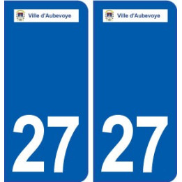27 Aubevoye blason autocollant plaque stickers ville