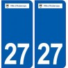 27 Aubevoye blason autocollant plaque stickers ville