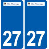 27 Aubevoye blason autocollant plaque stickers ville