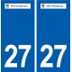 27 Aubevoye blason autocollant plaque stickers ville