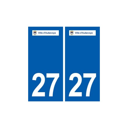 27 Aubevoye blason autocollant plaque stickers ville