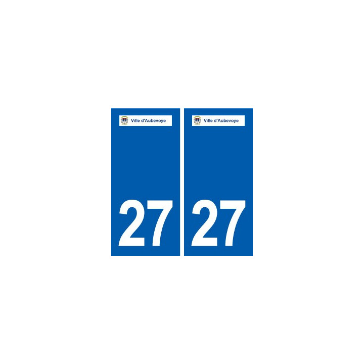 27 Aubevoye blason autocollant plaque stickers ville