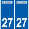 27 Aubevoye logo autocollant plaque stickers ville