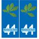 Branches feuilles de chênes plaque voiture immatriculation autocollant sticker logo654