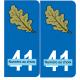Feuille de chêne volante plaque choix voiture arbre autocollant sticker logo47