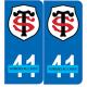 64 Pau autocollant sticker plaque immatriculation auto ville