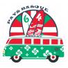 Van surf Pays Basque Anglet 64 lauburu croix drapeau basque voiture autocollant sticker logo568