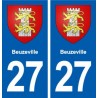 27 Beuzeville stemma adesivo piastra adesivi città