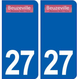 27 Beuzeville logo autocollant plaque stickers ville