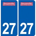 27 Beuzeville logo autocollant plaque stickers ville