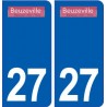 27 Beuzeville logo autocollant plaque stickers ville