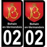 02 Bohain-en-Vermandoisadesivo piastra di registrazione city