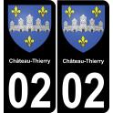 02 Château-Thierry sticker plate registration city