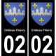 02 Château-Thierry placa etiqueta de registro de la ciudad