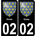 02 Guise sticker plate registration city