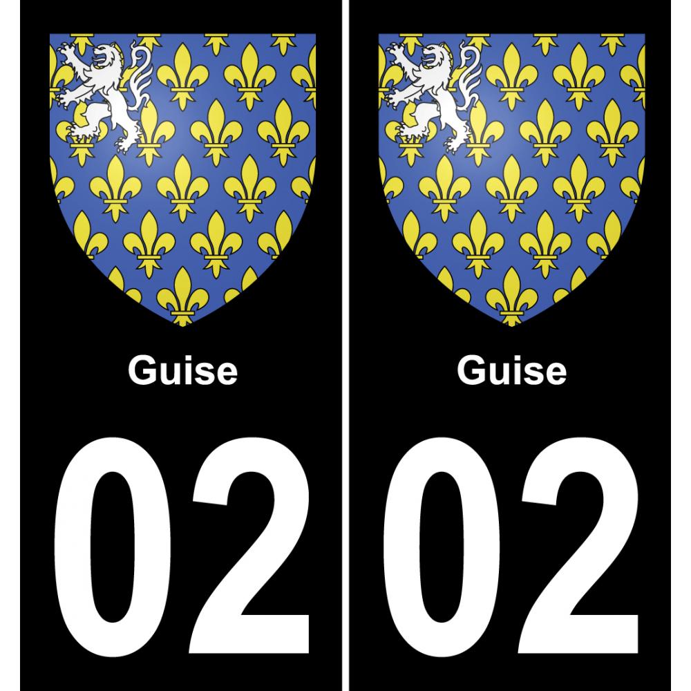 02 Guise sticker plate registration city