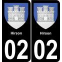 02 Hirson sticker plate registration city