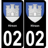02 Hirson sticker plate registration city