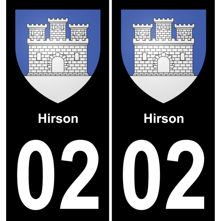 02 Hirson sticker plate registration city