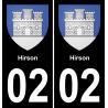 02 Hirson sticker plate registration city black background