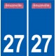 27 Beuzeville logo autocollant plaque stickers ville