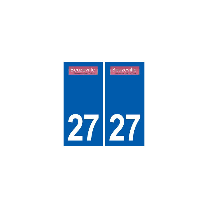 27 Beuzeville logo autocollant plaque stickers ville