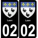 64 Pau autocollant sticker plaque immatriculation auto ville