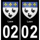 64 Pau autocollant sticker plaque immatriculation auto ville