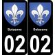 64 Pau autocollant sticker plaque immatriculation auto ville