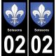 64 Pau autocollant sticker plaque immatriculation auto ville