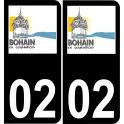 02 Bohain-en-Vermandois logo sticker plate registration city