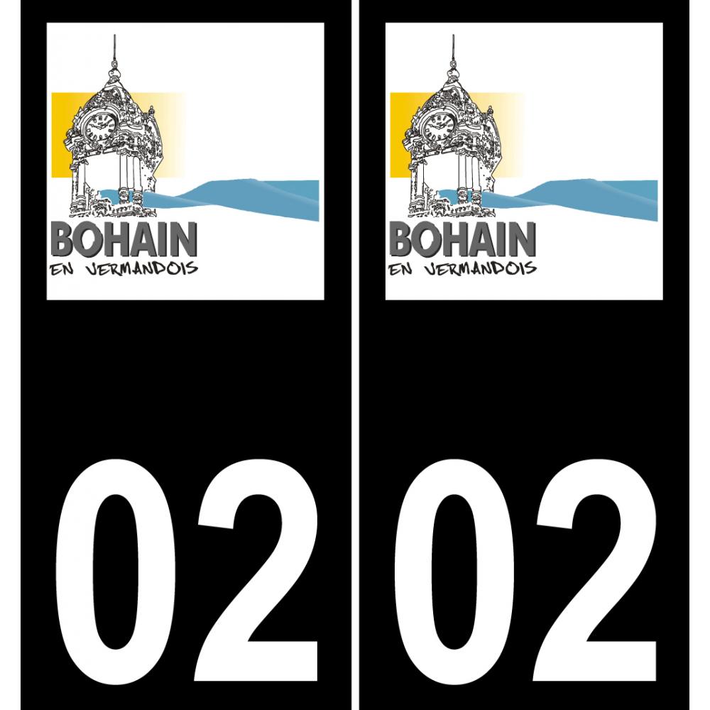 02 Bohain-en-Vermandois logo adesivo piastra di registrazione city