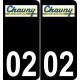 02 Chauny-logo aufkleber plakette ez stadt