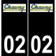 02 Chauny-logo aufkleber plakette ez stadt