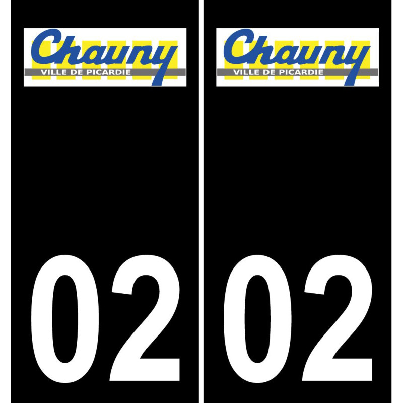 02 Chauny logo sticker plate registration city