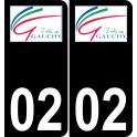 02 Gauchy logo autocollant plaque immatriculation auto ville sticker